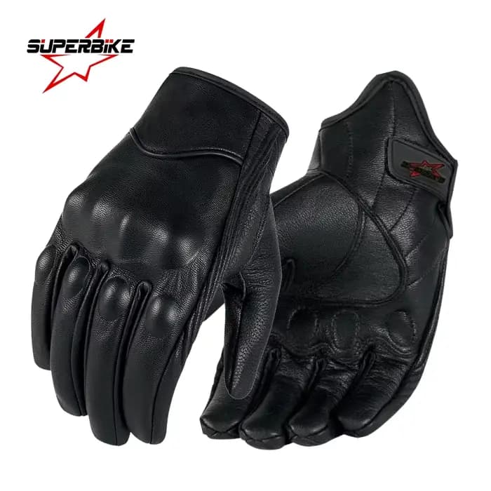 Gants De Moto en cuir tactile pour hommes