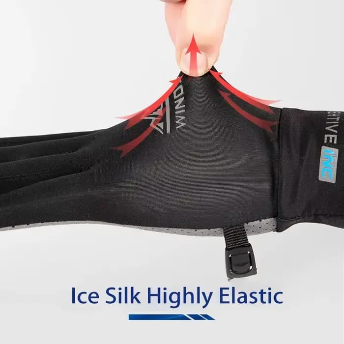 Gants de cyclisme légers et respirants en soie glacée