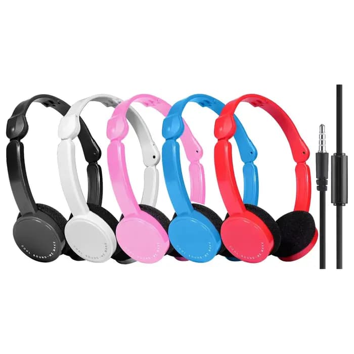 Casque supra-auriculaire filaire pour enfants, casque de sport pliable, écouteurs de musique portables, smartphones MP4 MP3, ordinateur portable, 3.5mm