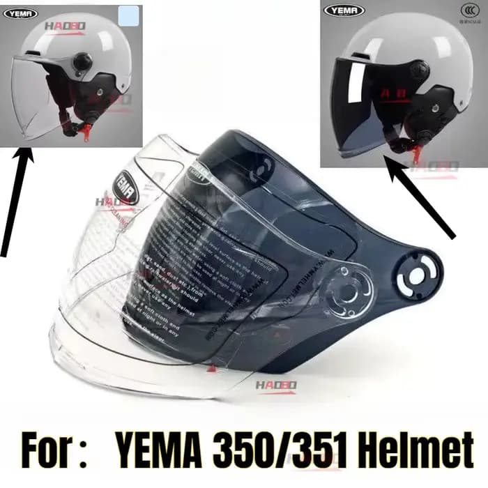 YEMA 350/351 – Visière transparente de remplacement pour casque de vélo électrique