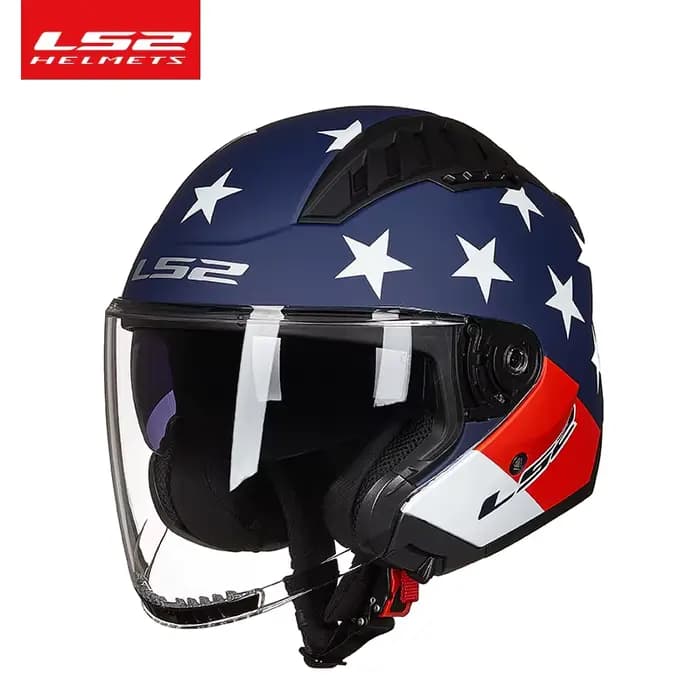 Casque de Moto rétro avec double objectif