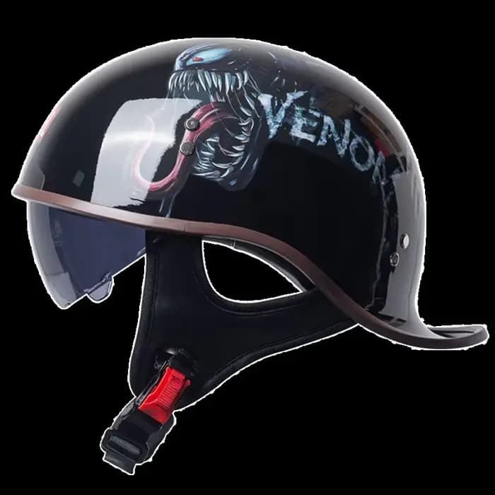 Rétro Moto Demi Casque pour homme Saisons Vintage Moteur