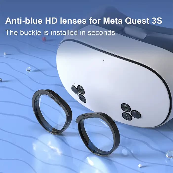 Lentilles anti-lumière bleue pour Meta Quest 3S, lentilles anti-rayures, miroir pour casque VR, accessoires VR pour lunettes VR Meta Quest 3S