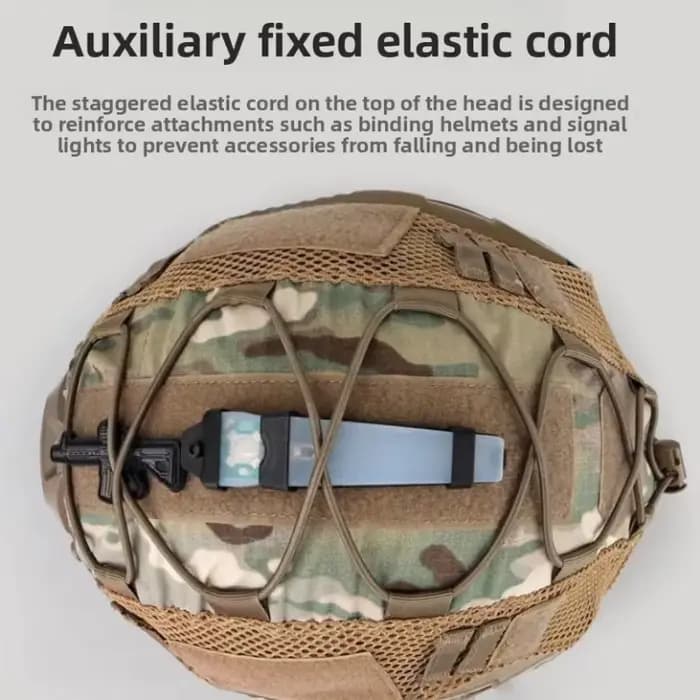 Housse de casque tactique en tissu camouflage