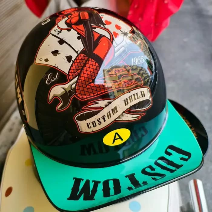 Casque de moto rétro vintage antichoc pour voiture électrique