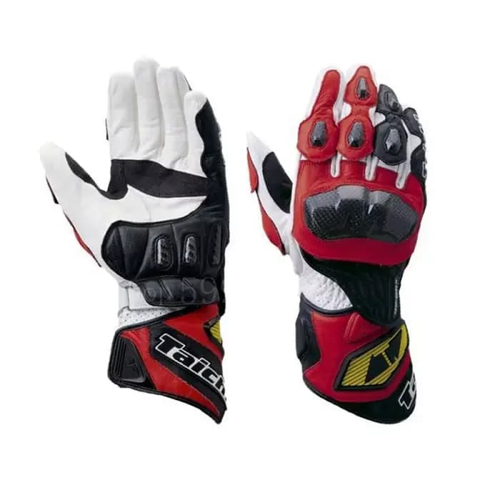 Gants de Protection de Moto en Cuir et Fibre de Carbone