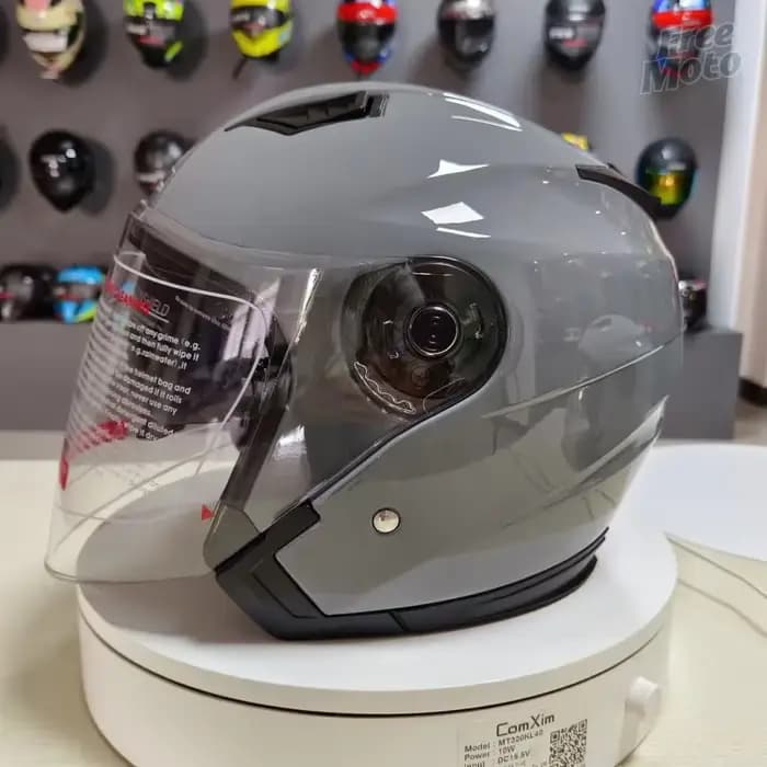 JIEKAI Moto demi casque hommes double lentille Scooter