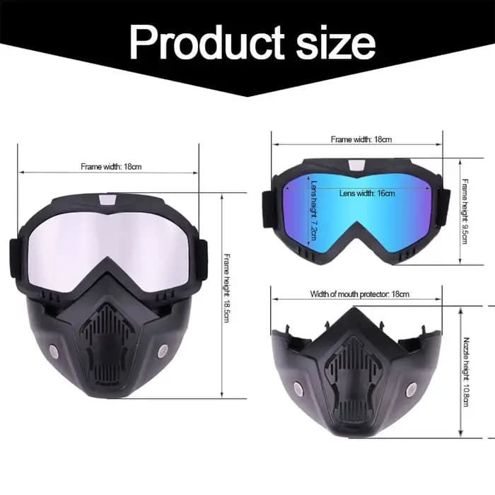 Lunettes de casque de requin de moto