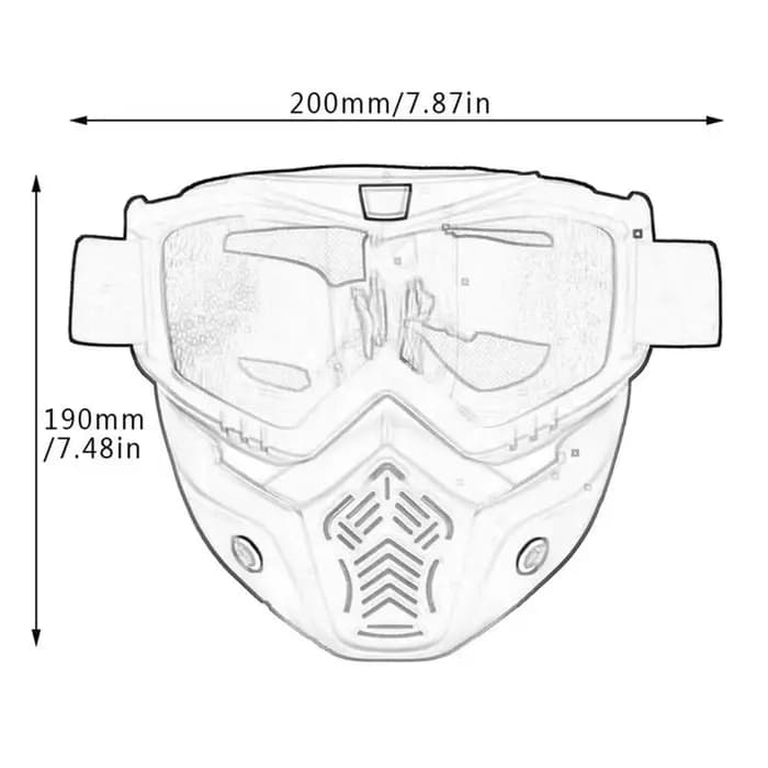 Lunettes de casque de requin de moto
