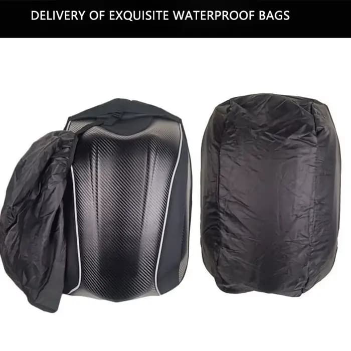 48L extensible étanche Moto coque rigide sacs à dos MX Motocross fibre de carbone sac à dos