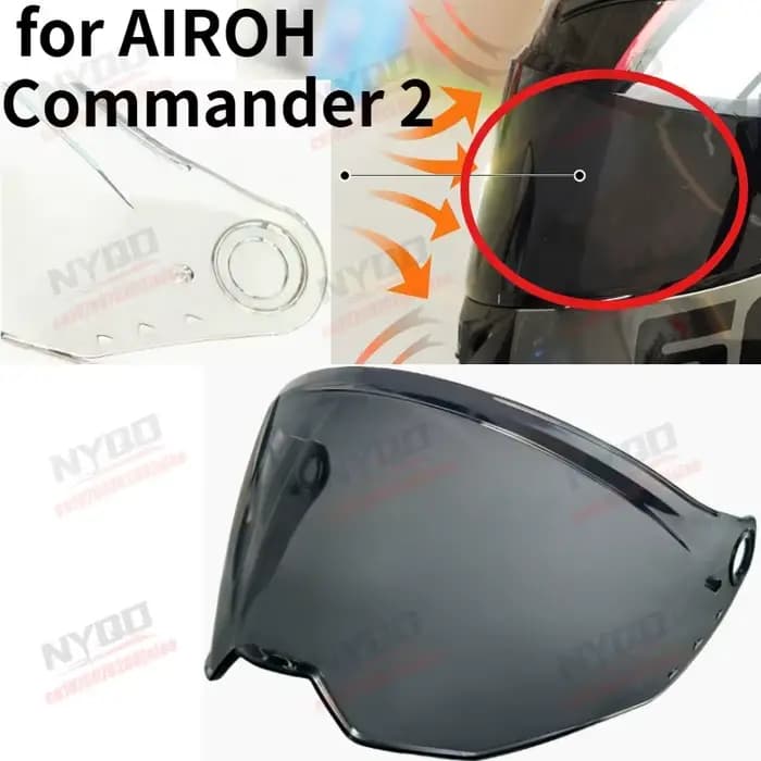 Lentilles de casque de moto avec protection solaire haute définition