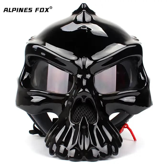 Casque de moto rétro crâne