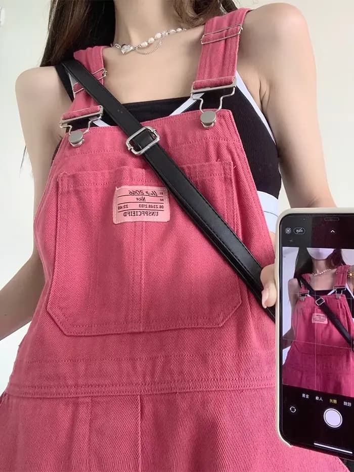 Pink Jumpsuits Women Loose Y2k Young Simple High Street Summer Leisure Vintage Washed Denim Popular Trousers Harajuku Hip Hop