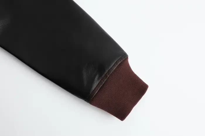Veste de pilote militaire en cuir véritable pour hommes