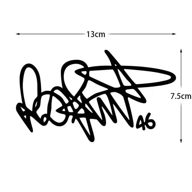 Rossi Signature – autocollant réfléchissant pour moto