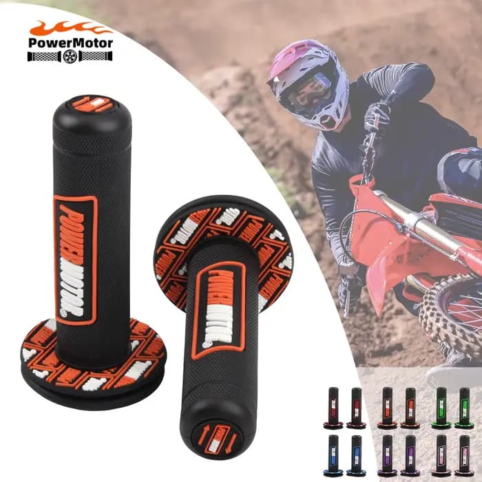 Poignées de guidon universelles en caoutchouc et gel pour moto