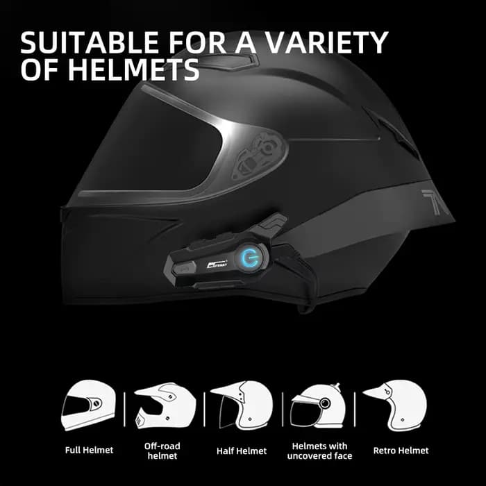 Intercom Bluetooth pour casque de moto