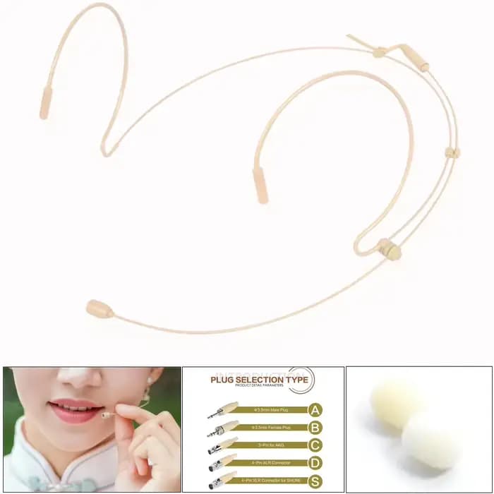Double crochet d'oreille casque Microphone casque Microphone offre spéciale pour Shure sans fil omnidirectionnel condensateur cartouche fermement porter