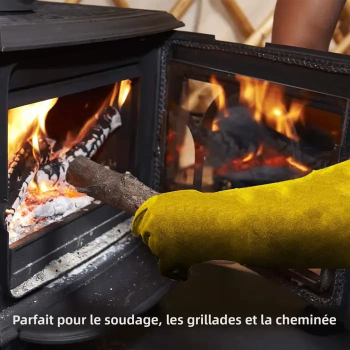 Gants en cuir ignifuges