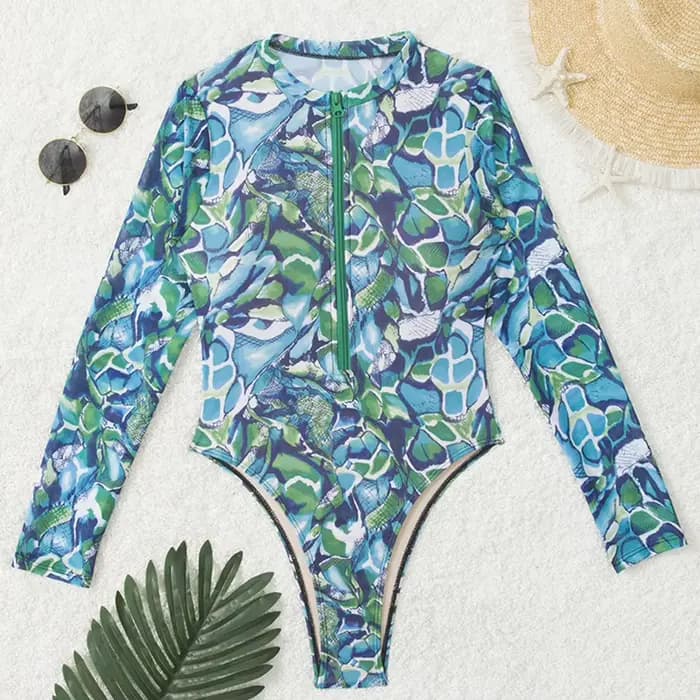 Combinaison de bain pour femmes avec fermeture éclair, protection solaire, haute élasticité, adaptée à la natation, à la plage et à la vie quotidienne