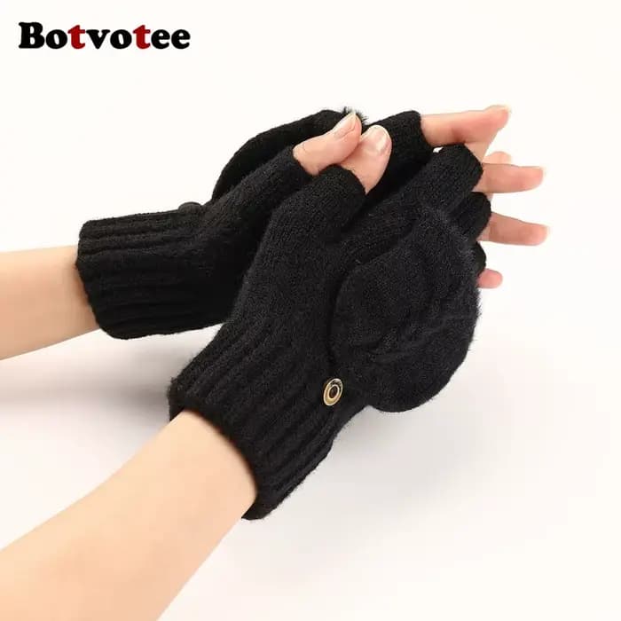 Botvotee – gants noirs avec Forrchettes