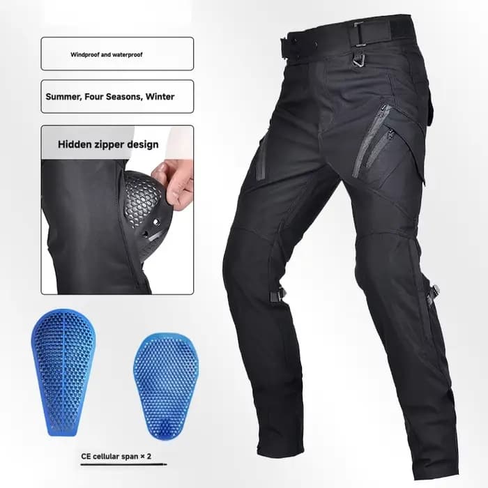 Pantalon d'équitation taille haute pour moto quatre saisons pour hommes