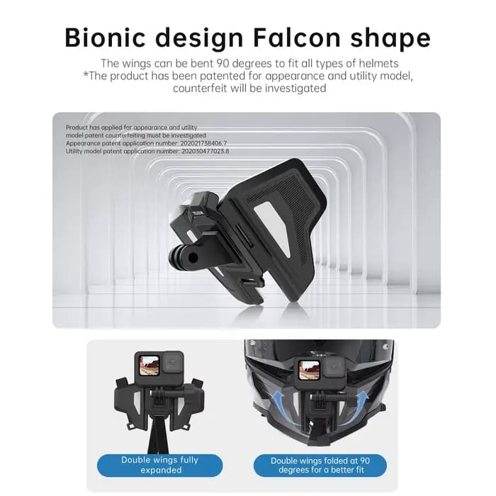 TELESIN – sangle de montage pour casque de moto