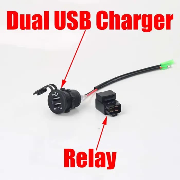Pour Kawasaki Versys 650 1000 X300 X650 Ninja 400 Ninja400 Ninja650 2023 accessoires appareil photo téléphone portable USB chargeur rapide avec relais
