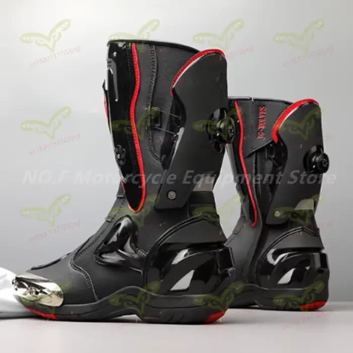 Bottes de moto en cuir pour hommes, chaussures antidérapantes, quatre saisons, course tout-terrain, Moto, voyage en plein air, randonnée, bottes d'été respirantes