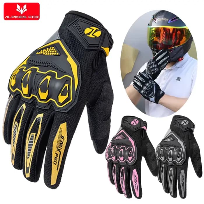 Hommes été nouveau or gants de Moto femmes respirant