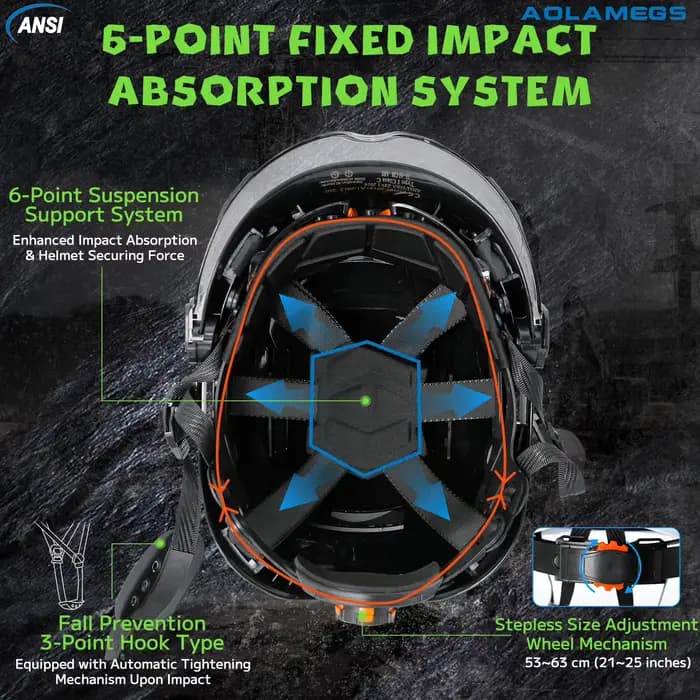 Casque de sécurité en fibre de carbone CE avec double visière