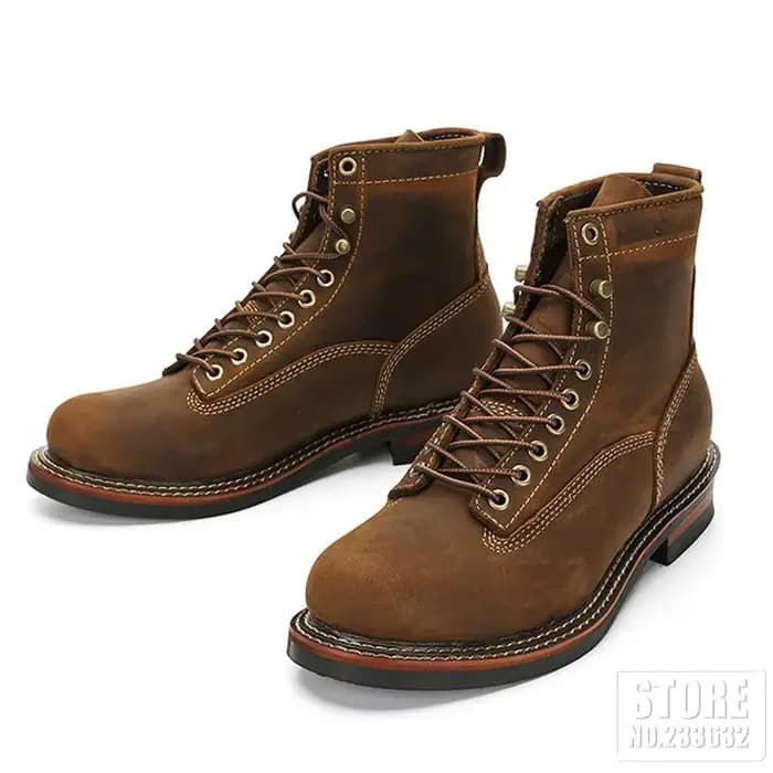 Nouvel arrivage! Bottines de moto Vintage décontractées pour hommes