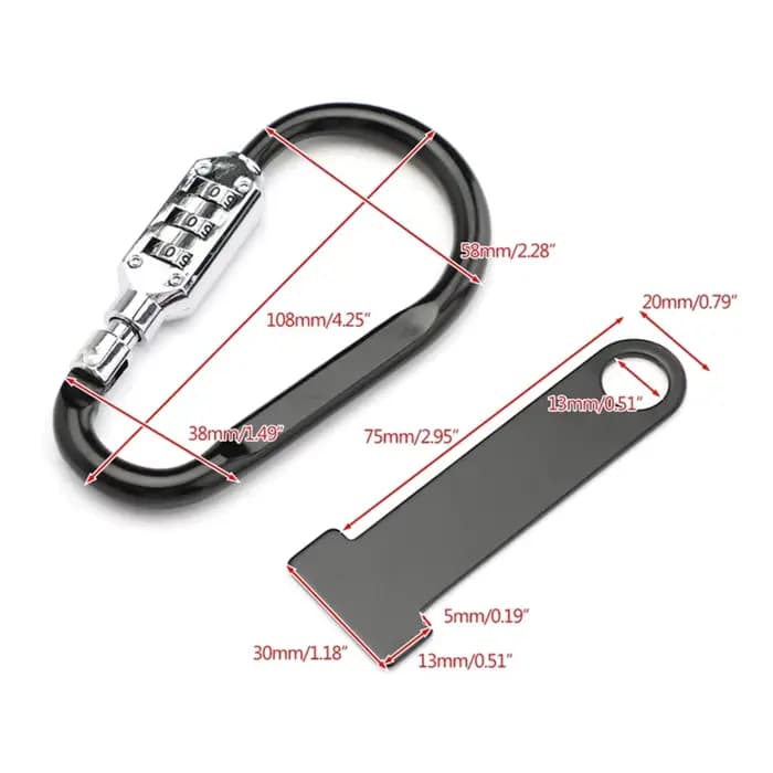 Boucle de verrouillage pour casque de moto et Scooter