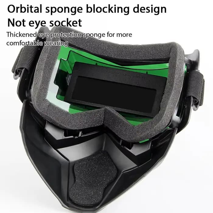 Casque de soudage à changement de lumière automatique monté sur la tête, bande réglable détachable, masque respirant de type divisé