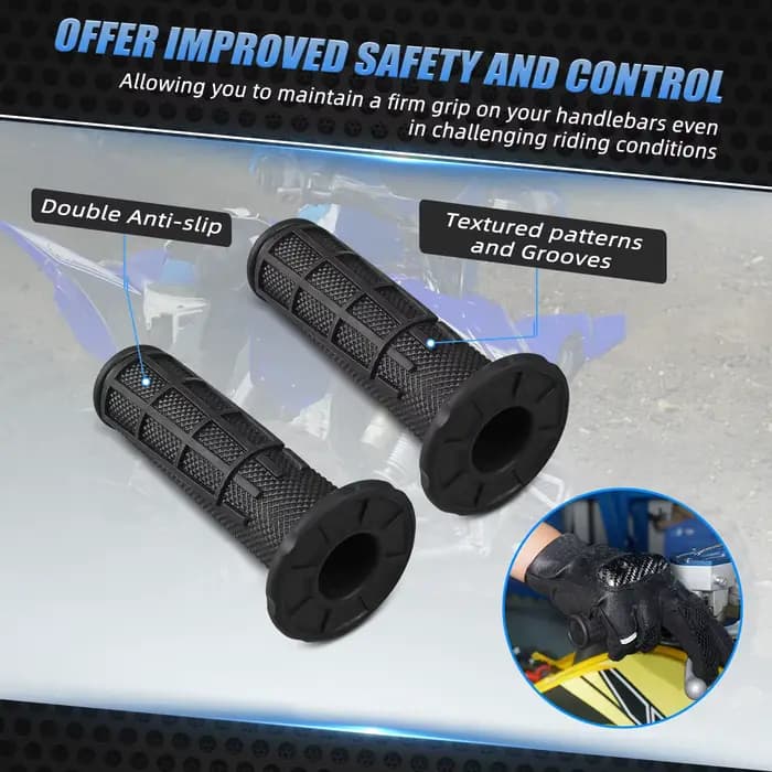 ATV 7/8 "poignées universelles en caoutchouc absorbant la sueur Double anti-dérapant durabilité pour Yamaha Raptor 700 660 R 350 250 KTM 450SX