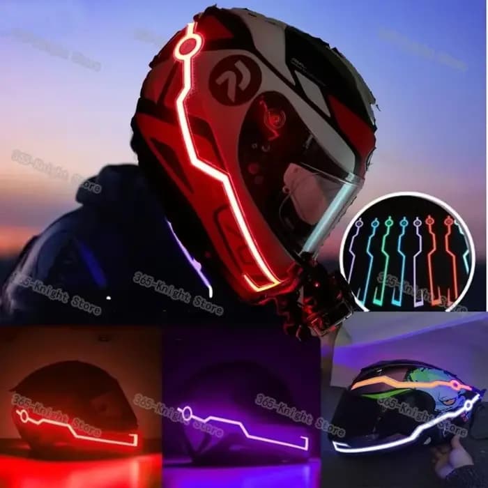 Bande autocollante lumineuse réfléchissante auto-adhésive pour casque de moto