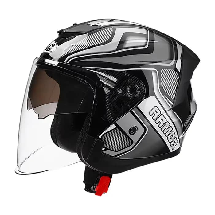 Casque de moto femme visage ouvert