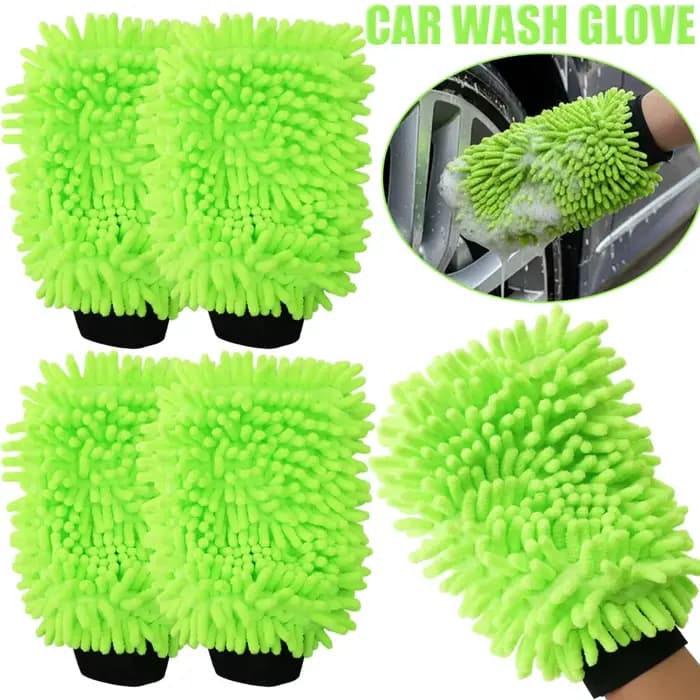 Gant de lavage de voiture en microfibre double face