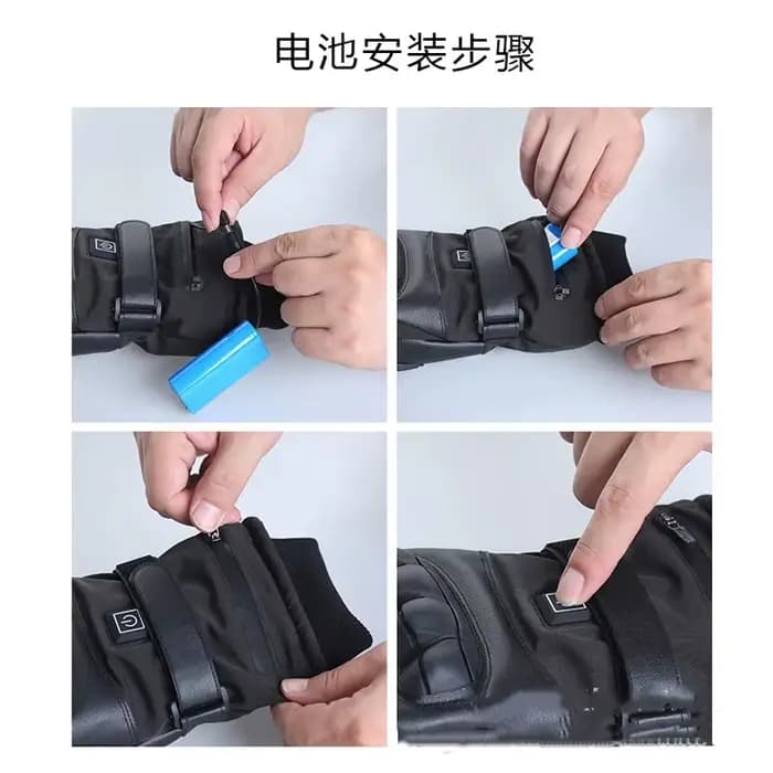 Gants chauffants d'hiver pour motards