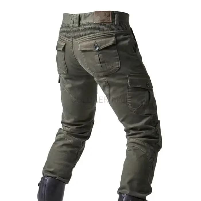Pantalon cargo en jean moto 2025 avec protections de genoux