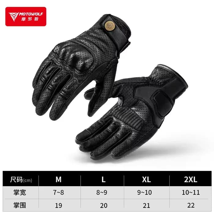 Motowolf été Moto gants en cuir