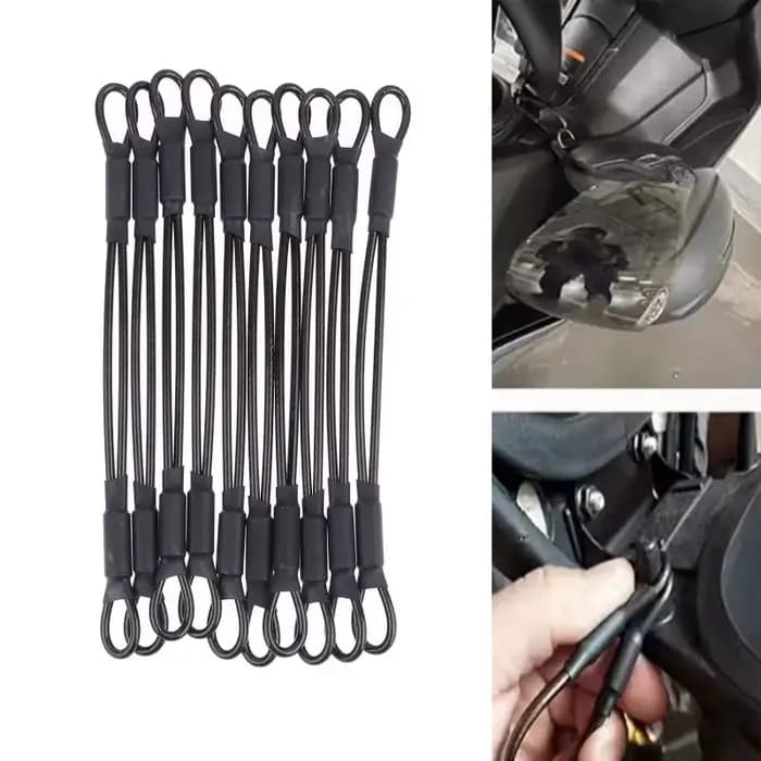 Câble antivol robuste en acier inoxydable pour casque de moto, 2/5/10 pièces
