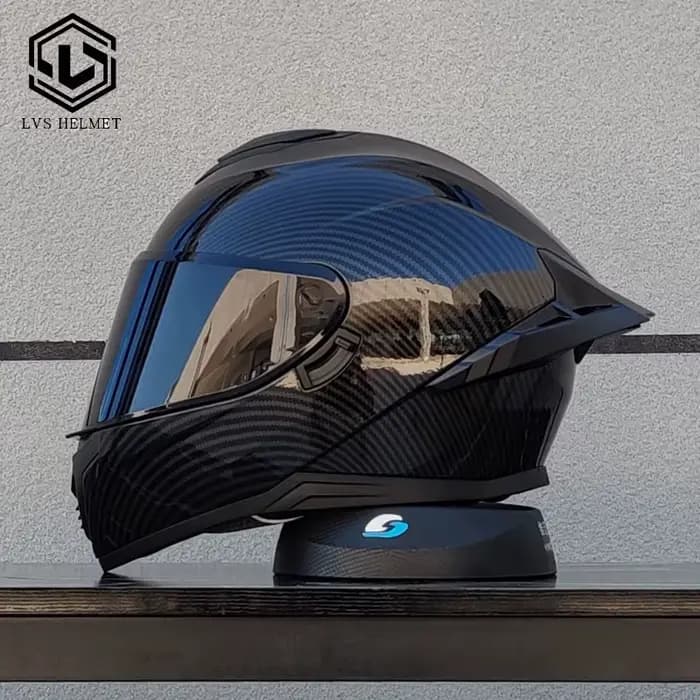 Casque de moto pour adulte LVS de haute qualité avec double visière et protection intégrale