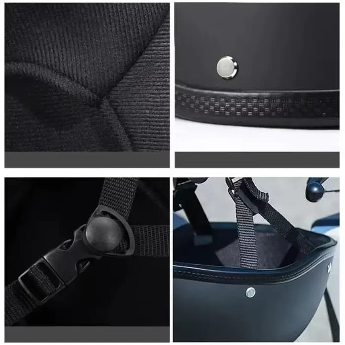 Nouveau casque de moto d'été style allemand demi-couvre-chef pour motard Harley