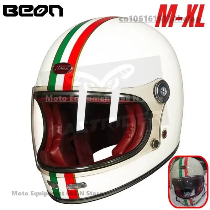 BEON casque intégral léger en fibre de verre pour hommes femmes