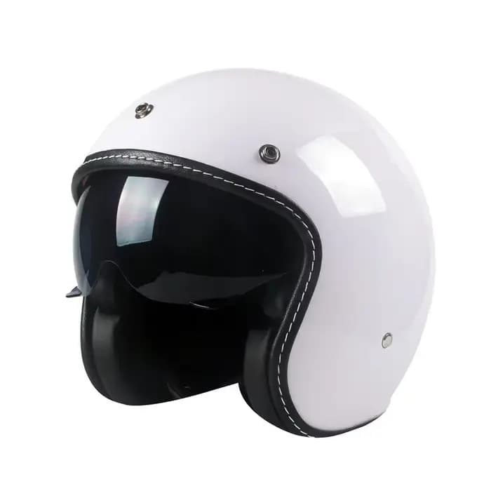 ECE DOT nouveau Casco Capacetes moto rétro Vintage casque de Motocross 3/4 casques de Scooter à visage ouvert XS L Xl