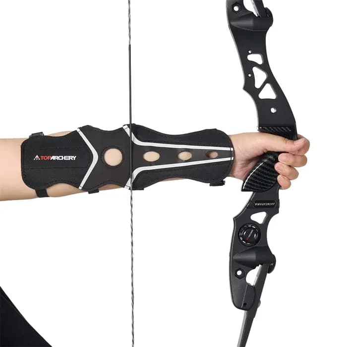 Toparchery – protège-bras de tir à l'arc, protection réglable, accessoire à 4 sangles, léger, cible de chasse, tir, unisexe pour adultes