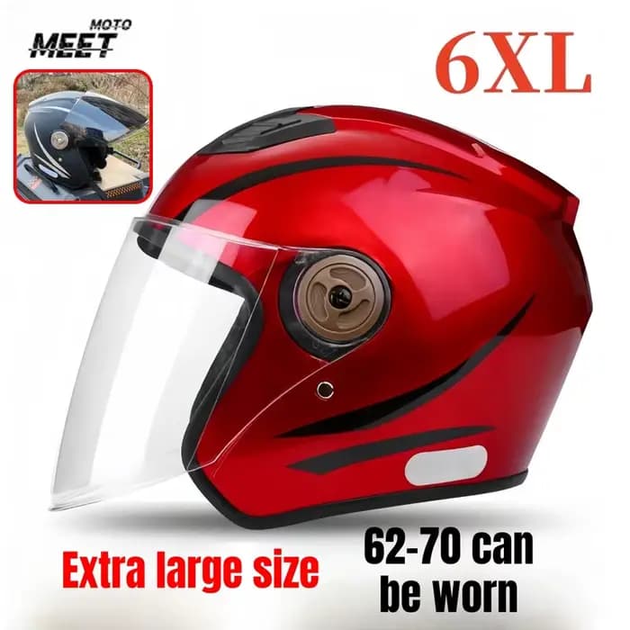 Casque de moto grande taille pour homme