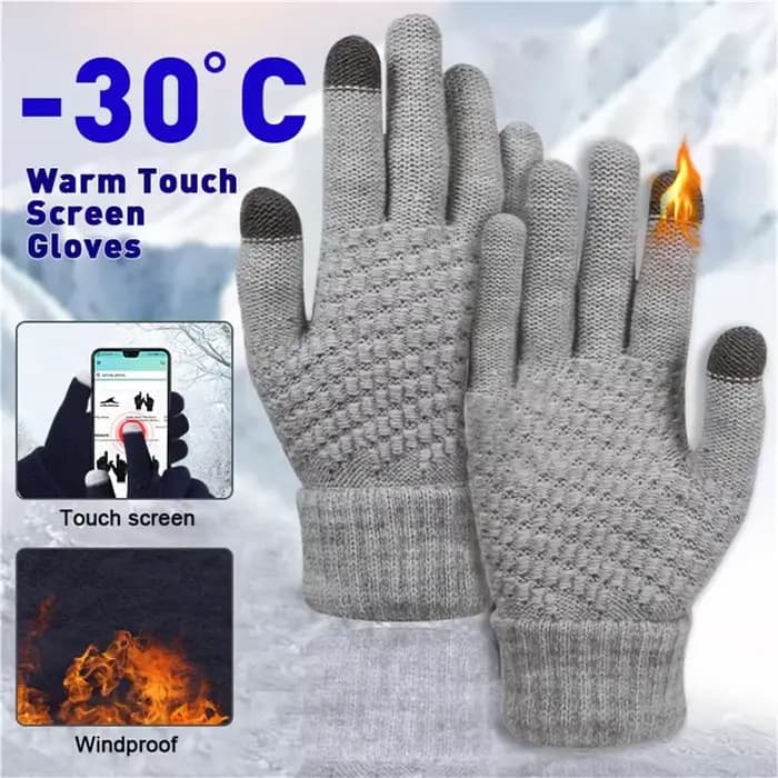 Gants chauds d'hiver pour écran tactile pour femmes et hommes