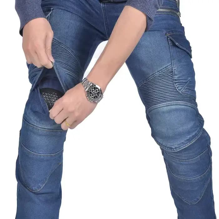 Nouveau pantalon d'équitation à fermeture éclair en Kevlar pour Moto